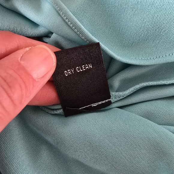 Nicole by Nicole Miller Y2K Brown  Turquoise Handkerchief Hem Beaded Dress 6 - Picture 8 of 8